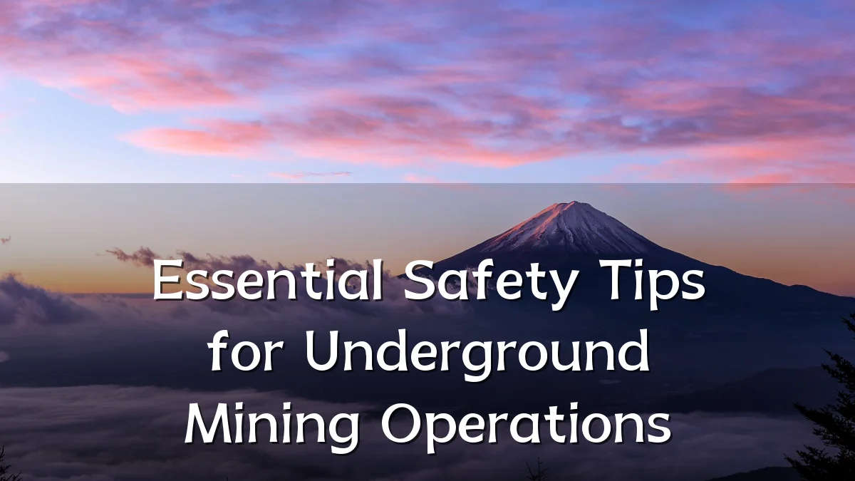 Essential Safety Tips for Underground Mining Operations