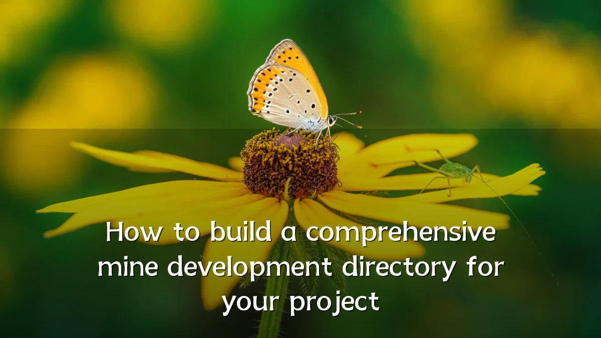 How to build a comprehensive mine development directory for your project