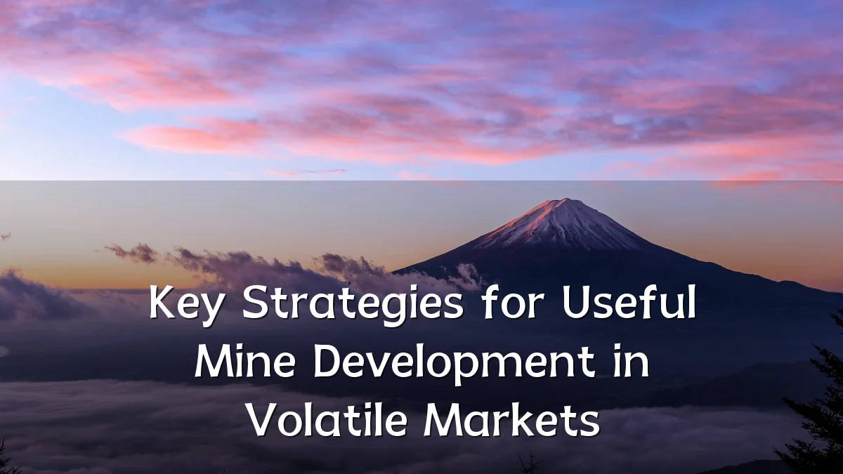 Key Strategies for Useful Mine Development in Volatile Markets