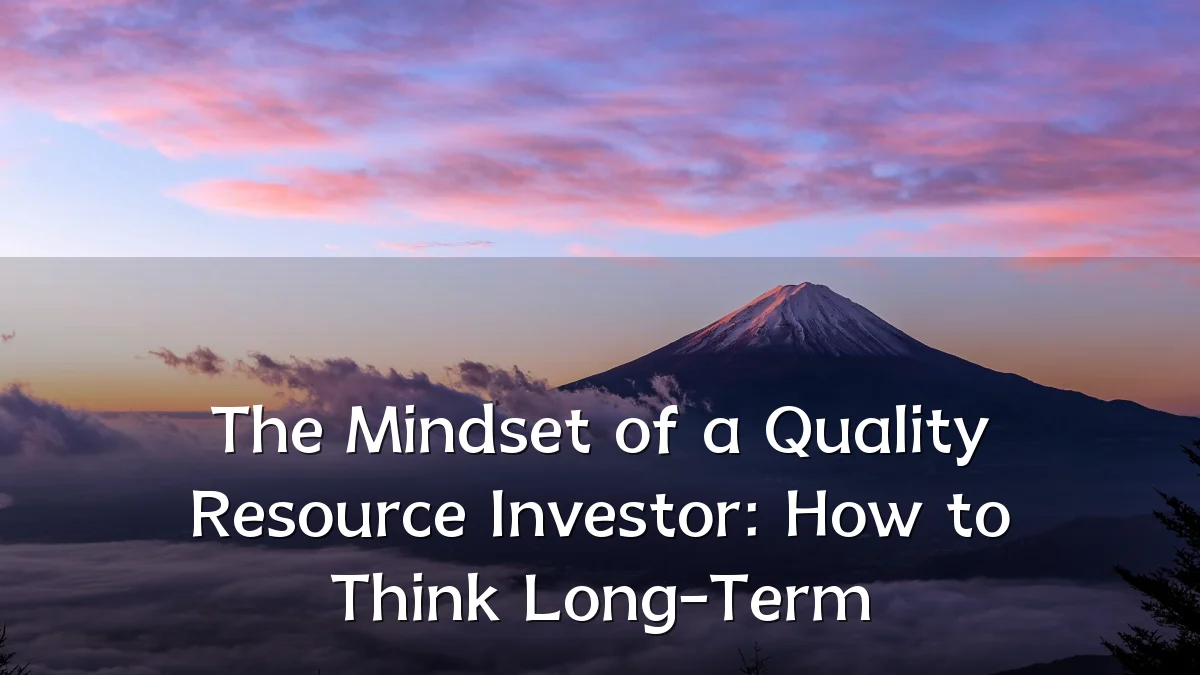 The Mindset of a Quality Resource Investor: How to Think Long-Term