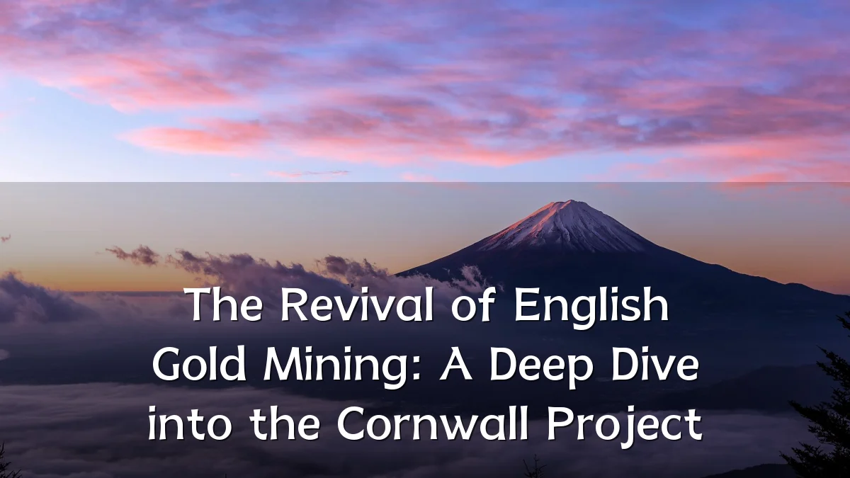 The Revival of English Gold Mining: A Deep Dive into the Cornwall Project